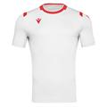 Alhena Shirt Shortsleeve WHT/RED M Utgående modell