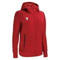 Drum Hooded Womens Jacket RED XXL Fritidsjakke i børstet fleece til dame