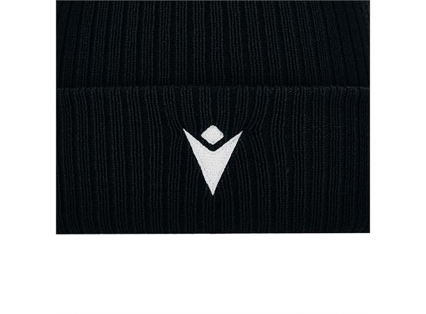 Snow PomPom Beanie BLK SR Klassisk lue med stor dusk 