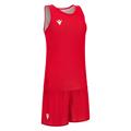 F500 Womans Reversible Set RED/WHT L Vendbart basketsett til dame